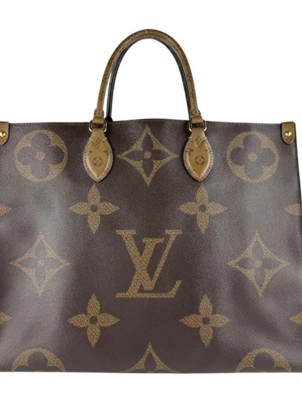 LOUIS VUITTON Monogram Giant On The Go GM Handbag Brown